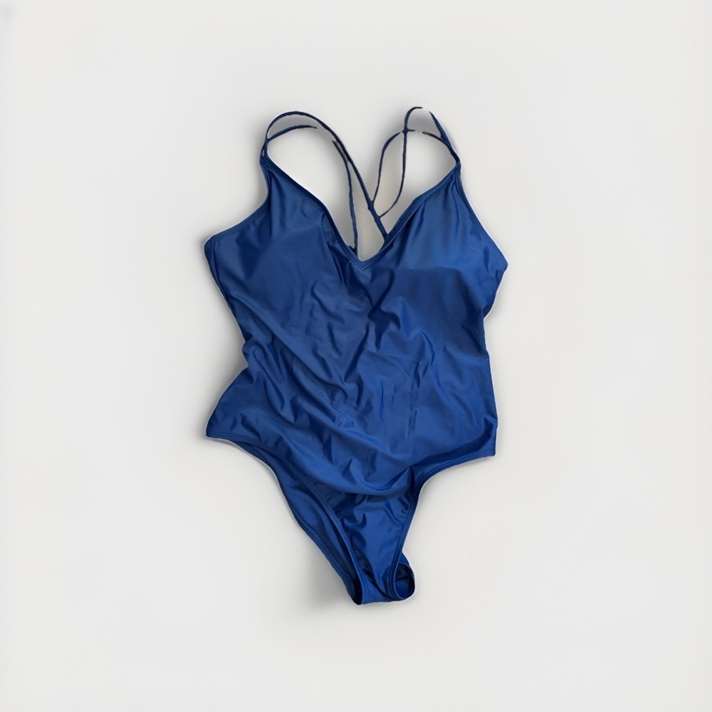 Hurley Ladies' One-Piece Swimsuit, Navy color, Size XXL modest strappy‎